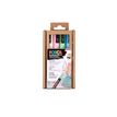 3296280042893-Posca - Pack de 4 feutres pastel - pointe fine - blanc, vert, bleu ,rose--0
