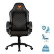 4715302442033-Fauteuil gamer FUSION - accoudoirs fixes - appui-tête intégré - noir--0