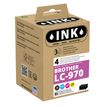 Cartouche compatible Brother LC970 - pack de 4 - noir, cyan, magenta, jaune - ink