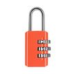 Wonday - Cadenas à combinaison 3 chiffres - 20 mm - orange