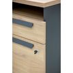 3483601088894-Caisson mobile ARCADE - Profondeur 60 cm - 2 tiroirs/1 niche - chêne/anthracite--2