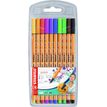 STABILO Point 88 - Pack de 10 feutres fins - 0.4 mm - couleurs assorties