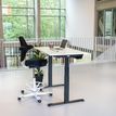 3760350281203-Bureau électrique UGO - L140x80cm - pieds noirs - plateau blanc laqué--3