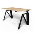 Bureau THEODORE  L120 - pieds noir - plateau chêne massif