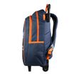 3666311010809-Sac à dos à roulettes Vorax Dinosaure - 2 compartiments - bleu - Bagtrotter--1
