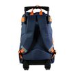 3666311010809-Sac à dos à roulettes Vorax Dinosaure - 2 compartiments - bleu - Bagtrotter--2