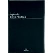 Agenda de la rentrée Boréal - 1 semaine sur 2 pages - 16 x 24 cm - noir - Oberthur
