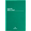 3664447149554-Agenda Boréal Sept O Sept - 1 semaine sur 2 pages - 10 x 15 cm - vert - Oberthur--0
