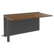 Banque d'accueil Module suivant bas OLA - L160 x H75,5 x P82,5 cm - structure carbone, plateau noyer