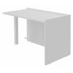 Banque d'accueil Retour direct bas OLA - L122,5 x H75,5 x P62,5 cm - structure blanc perle, plateau blanc perle