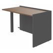 Banque d'accueil Retour direct bas OLA - L122,5 x H75,5 x P62,5 cm - structure carbone, plateau noyer