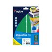 Apli Agipa - Etui A5 - 120 Étiquettes vertes multi-usages - 32 x 70 mm - réf 114351