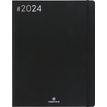 3664447154305-Agenda Flex - 1 semaine sur 2 pages - 22 x 28 cm - noir - Oberthur--0