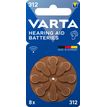 VARTA - Lot de 8 piles auditives ZA312/PR41 - 160 mAh