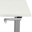 3617350004441-Bureau AXEL assis/debout - réglage par manivelle - L200 x P80 cm - plateau blanc - pieds blancs--1