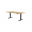 3617350004120-Table de réunion assis/debout AXEL - réglage électrique - L200 x P100 cm - plateau imitation chêne cl--0