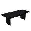 Table de réunion FLORA - L220 x P100 cm - pieds panneaux - plateau imitation frêne noir