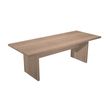 7331920002823-Table de réunion FLORA - L220 x P100 cm - pieds panneaux - plateau imitation merisier arabis--0