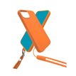 JAYM - Coque de protection + tour de cou pour iPhone 13 - orange