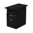 7331910014034-Caisson hauteur bureau Trend - L43xP80xH72 cm - 2 tiroirs dont 1 DS + 1 niche - imitation frêne noir--0