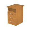 7331910006343-Caisson hauteur bureau Trend - L43xP60xH72 cm - 3 tiroirs + 1 niche - imitation aulne--0