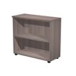 Bibliothèque basse Trend - L80xP35xH72 cm - 1 étagère - imitation frêne Toscan