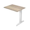 0404052240986-Retour direct pour Bureau Trend pieds métal - L80 - plateau imitation chêne canadien - pieds alu--0