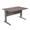 Bureau droit Trend - L160 - Pieds métals - plateau imitation frêne toscan - pied anthracite