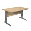Bureau droit Trend - L160 - Pieds métals - plateau imitation chêne - pied anthracite