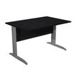 0404052255904-Bureau droit Trend - L160 - Pieds métals - plateau imitation frêne noir - pied anthracite--0