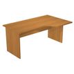 Bureau compact Trend - L160 cm - retour à droite - pieds panneaux - plateau imitation aulne - (pied de renfort obligatoire à rajouter - non inclus)