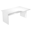 Bureau compact Trend - L160 cm - retour à droite - pieds panneaux - plateau blanc - (pied de renfort obligatoire à rajouter - non inclus)