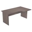 Bureau compact Trend - L160 cm - retour à droite - pieds panneaux - plateau imitation frêne toscan - (pied de renfort obligatoire à rajouter - non inclus)