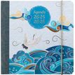Agenda à élastique Sakura - 1 semaine sur 2 pages - 16,5 x 16,5 cm - vagues - Oberthur