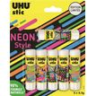 UHU Néon Style - 6 Bâtons de colle - 8.2 g - édition limitée