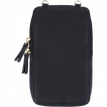 3664447203928-Oberthur Lisbonne - Sac Téléphone Noir – Petit Sac Bandoulière Élégant Mix-Matière, Porte-Monnaie Amovible, Range--2