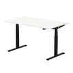 3760350281203-Bureau électrique UGO - L140x80cm - pieds noirs - plateau blanc laqué-P_405113029_1-0