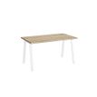 Bureau MAMBO - 140 cm - Pieds métal - Chêne Sonoma/blanc