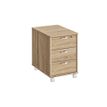 Caisson mobile MAMBO - Profondeur 60 cm - 3 tiroirs - Chêne Sonoma/blanc