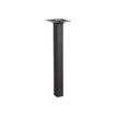 Pied carré pour retour de bureau CONNEXION - L4 x H71,5 x P4 - Anthracite