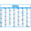 Calendrier Classique - 7 mois par face - 43 x 55 cm - bleu - Oberthur