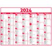 3664447154664-Calendrier Classique - 7 mois par face - 43 x 55 cm - rouge - Oberthur-P_405149387_1-0