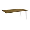 Bureau simple STEELY - L140 cm - Bureau suivant - Pieds blanc - plateau imitation noyer