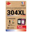 3584770130237-Cartouche compatible HP 304XL - Pack de 2 - noir, cyan, magenta, jaune - Uprint-P_405150785_1-0