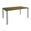 Bureau simple IRIS - L120 cm - Pieds aluminium - plateau imitation noyer