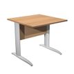 7331920000591-Bureau droit Trend - L80 - Pieds métals - plateau imitation hêtre - pied alu-P_405165599_1-0