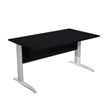 7331920000744-Bureau droit Trend - L140 - Pieds métals - plateau imitation frêne noir-P_405165614_1-0