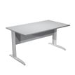 7331920000751-Bureau droit Trend - L140 - Pieds métals - plateau gris-P_405165615_1-0