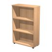 7331910008101-Bibliothèque mi-haute Trend - L80xP35xH120 cm - 2 étagères - imitation hêtre-P_405165809_1-0