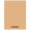 Conquérant Classique - Cahier polypro 24 x 32 cm - 96 pages - grands carreaux (Seyes) - abricot